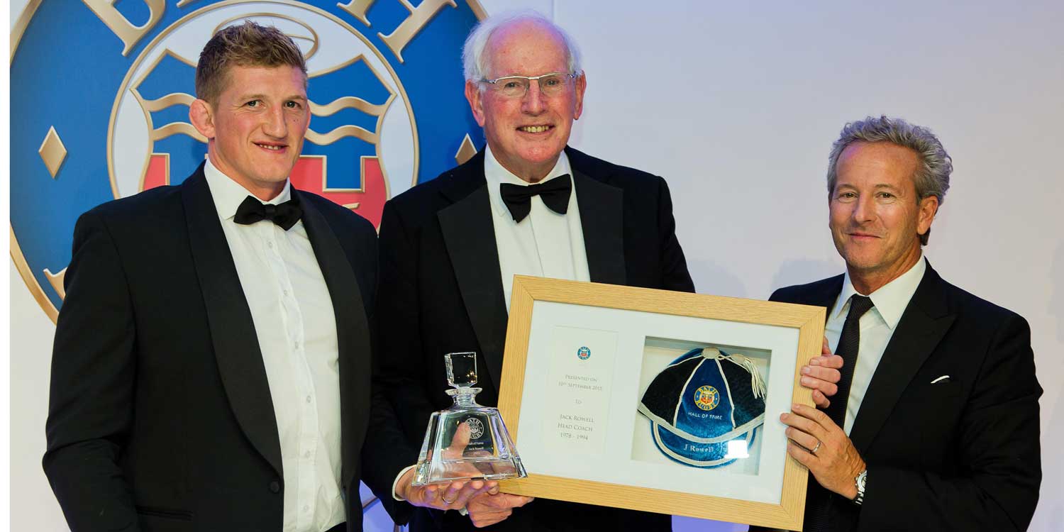 Jack Rowell is inducted into Bath RFC Hall of Fame with a William Porter Cap